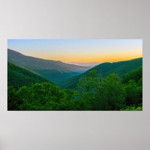 Colourful Blue Ridge Mountains Poster
