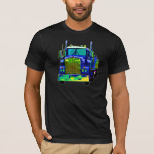 Colourful Blue Semi Truck T-Shirt