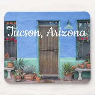Colourful Blue Southwest home Tucson, Arizona Mouse Pad