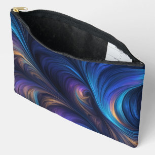 Colourful Blue Swirl Pattern Accessory Pouch
