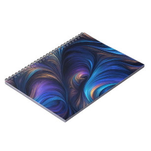 Colourful Blue Swirl Pattern Notebook