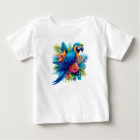 Colourful, blue tropical macaw