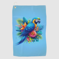 Colourful, blue tropical macaw