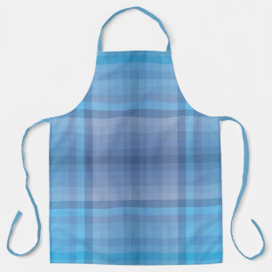 Colourful Blue Winter Spring Summer Chequered Apron