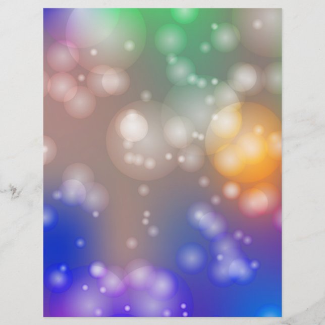 Colourful blur bokeh rainbow scrapbook background (Front)