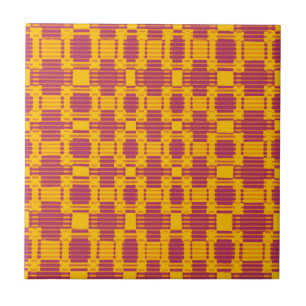 Colourful blurred chequered pattern tile