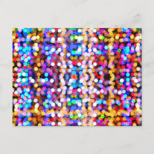 Colourful Blurred Lights Postcard