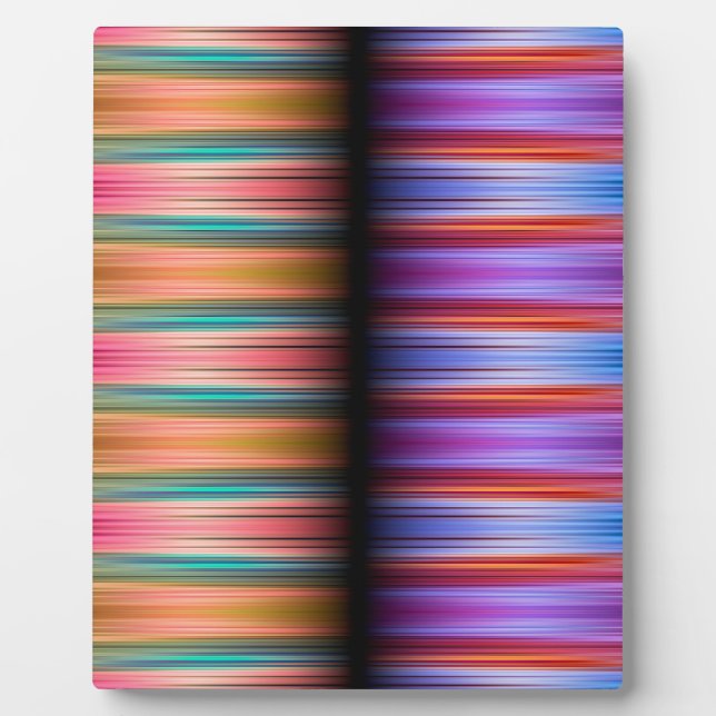 Colourful blurred stripes pattern plaque (Front)