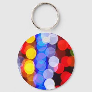 Colourful Blurry Lights Key Ring