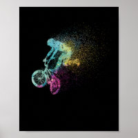 Colourful BMX art bike motocross freestyle bike