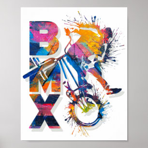 Colourful Bmx Bike   Bmx Poster