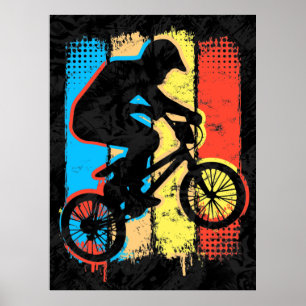 Colourful Bmx Poster - Retro Bmx Bike - Bmx Bicycl