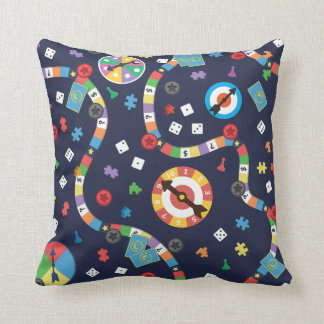 Colourful Board Game Pattern Cushion