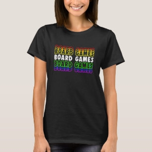 Colourful Board Games Gamer Gaming Backgammon Dice T-Shirt
