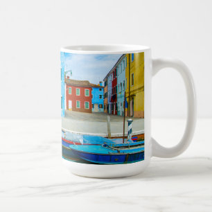 Colourful Boat Scene  Venetian Lagoon Coffee Mug