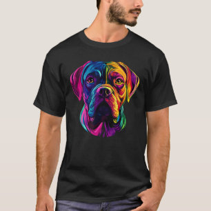Colourful Boerboel Face Puppy Dog Lover Cute Men T-Shirt