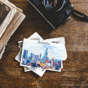Colourful Bogota Colombia Cityscape Postcard