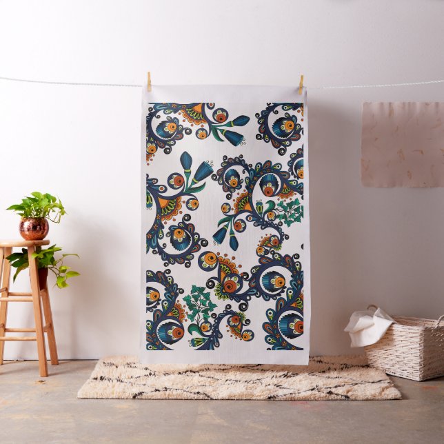 Colourful Bohemian Boho MOD Hippy Chic Pattern Fabric (In Situ)