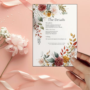 Colourful Bohemian Floral Details Card