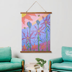 Colourful Bohemian Garden Art Hanging Tapestry