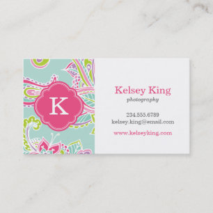 Colourful Bohemian Paisley Business Card