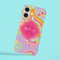 Colourful Bohemian Paisley Custom Monogram