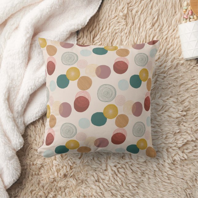 Colourful Bohemian Style Circled Design Cushion (Blanket)
