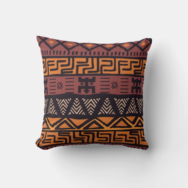 Colourful Bohemian Tribal Geometric Cushion (Front)