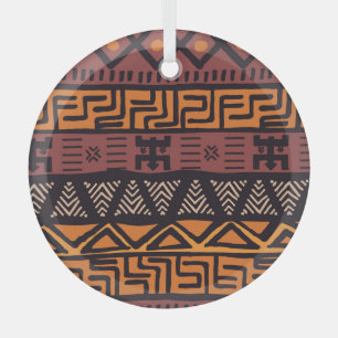 Colourful Bohemian Tribal Geometric Glass Tree Decoration