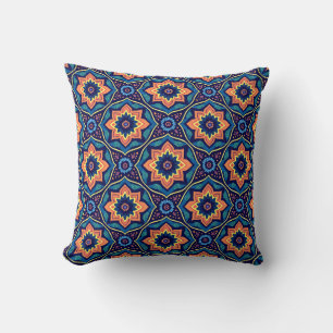 Colourful Boho Chic Floral Pattern Cushion