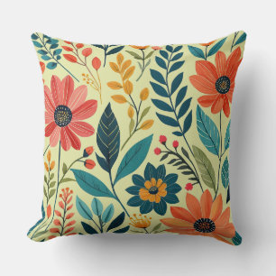 Colourful Boho Floral Cushion