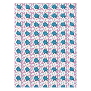 Colourful Boho Floral Pattern Retro Flower Tablecloth