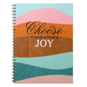 Colourful Boho Inspirational Positive Quote Notebook