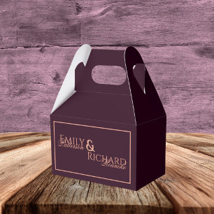 Colourful Boho Minimalist Grape Purple & Pink Chic Favour Box