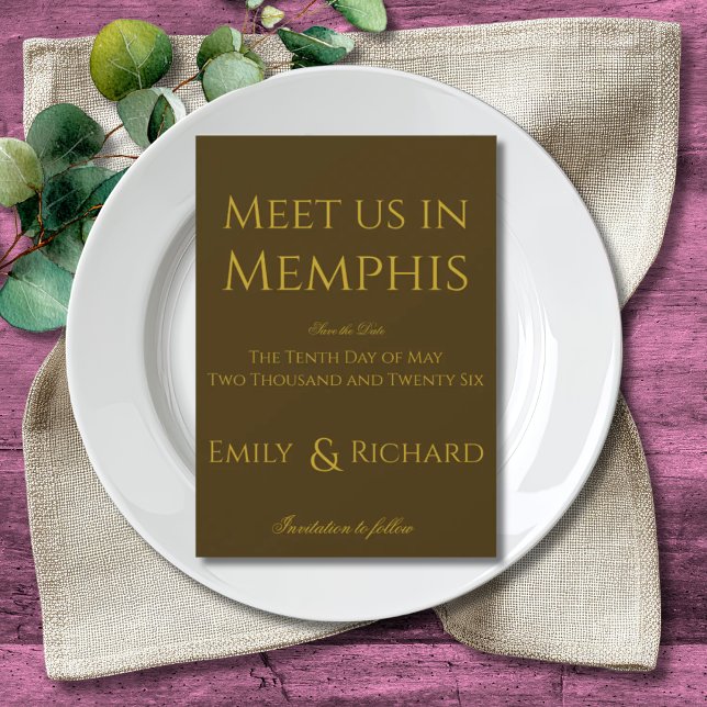 Colourful Boho Minimalist Olive Green Save the Dat Invitation (Creator Uploaded)