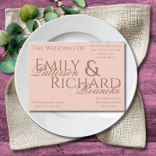Colourful Boho Minimalist Pinks Invitation