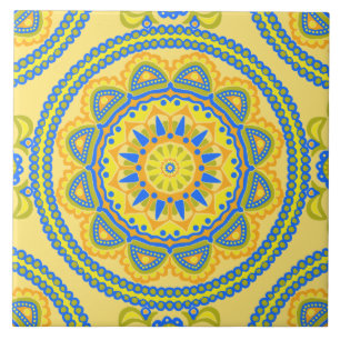 Colourful Boho Moroccan Ceramic Tile