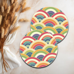 Colourful Boho Rainbow Coaster