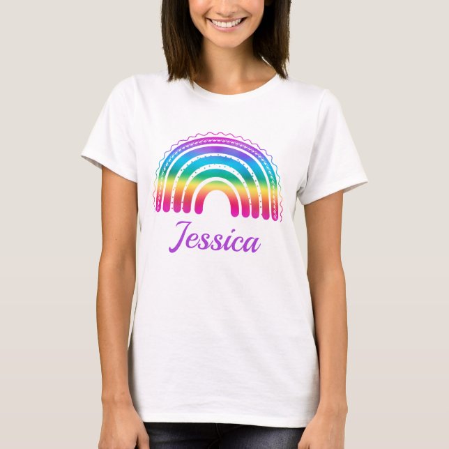 Colourful Boho Rainbow T-Shirt (Front)