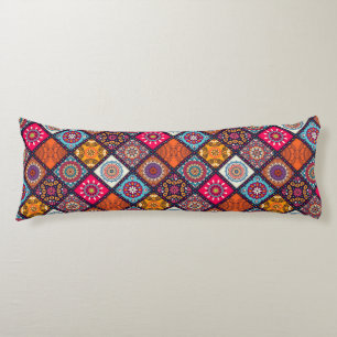colourful boho style body cushion
