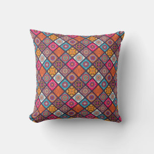 colourful boho style cushion