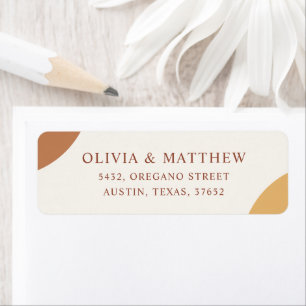 Colourful Boho Terracotta Arches Return Address Label