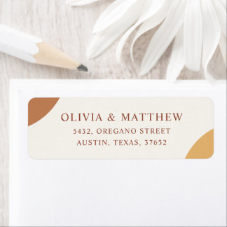 Colourful Boho Terracotta Arches Return Address Label