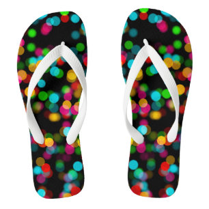 Colourful Bokeh Design Thongs