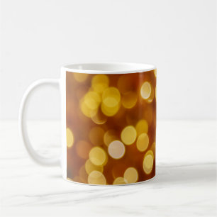Colourful bokeh lights, Christmas background. Coffee Mug