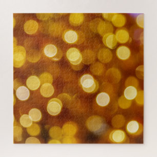 Colourful bokeh lights, Christmas background. Jigsaw Puzzle