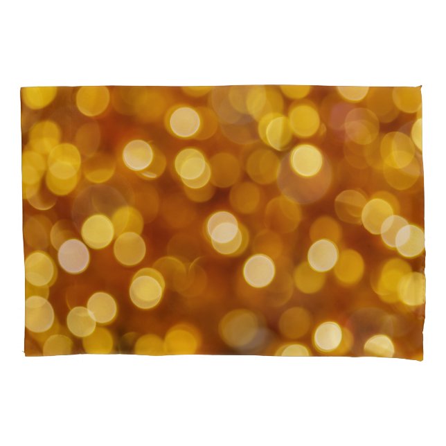 Colourful bokeh lights, Christmas background. Pillowcase (Front)