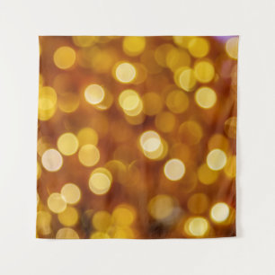 Colourful bokeh lights, Christmas background. Tapestry