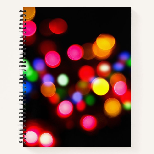Colourful bokeh lights        notebook (Front)