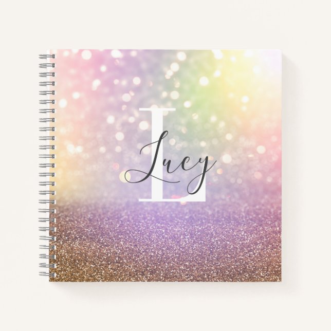 Colourful bokeh lights         notebook (Front)
